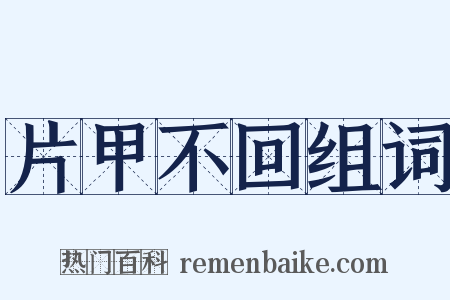 片甲不回组词是什么意思的图片